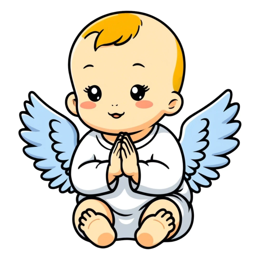 Cute angel baby  sticker