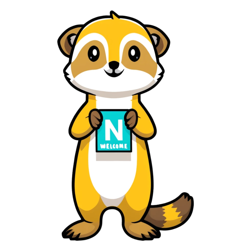 Meerkat sign welcome  sticker