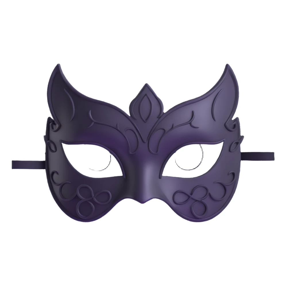 black masquerade eye mask sticker