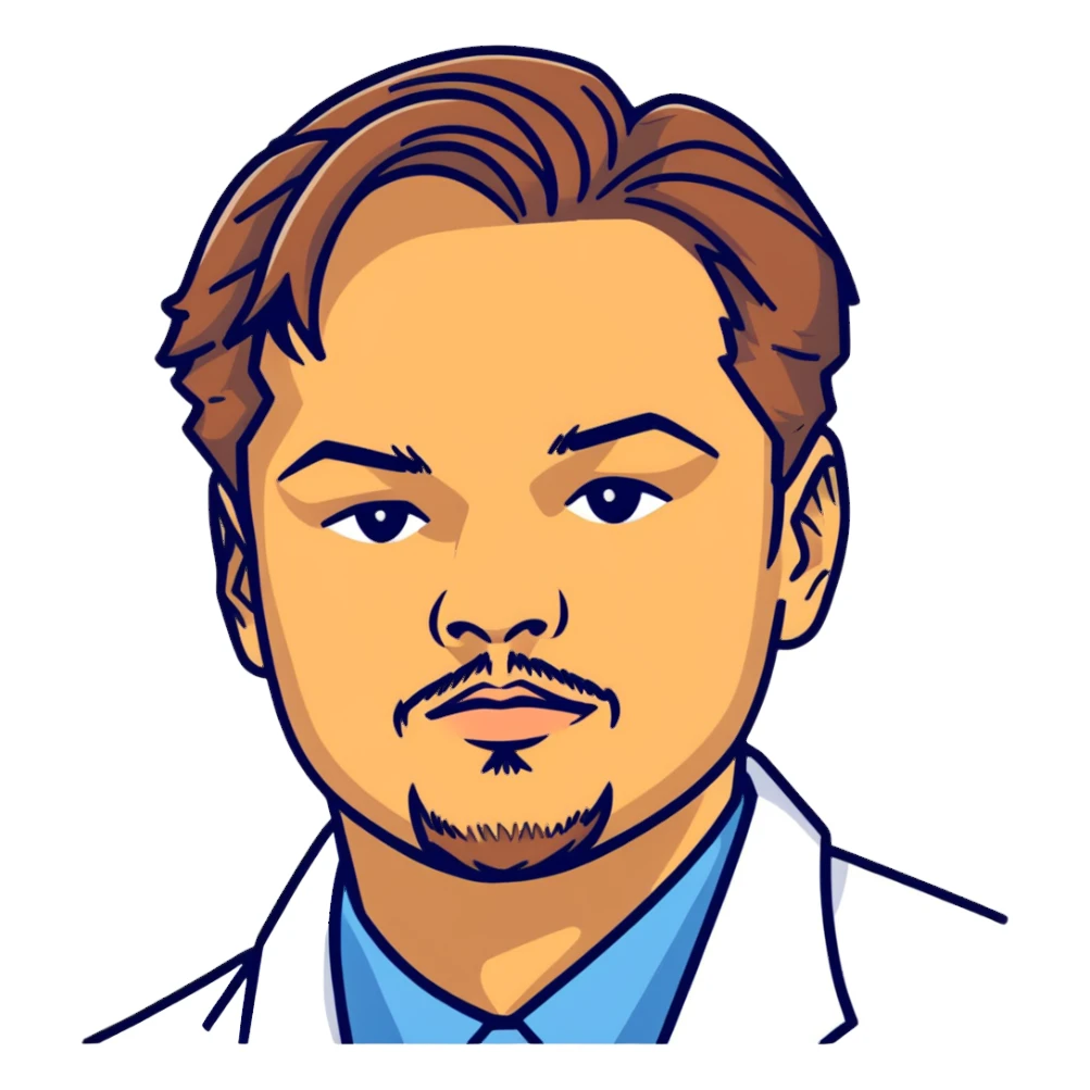 Leonardo DiCaprio upper body portrait sticker
