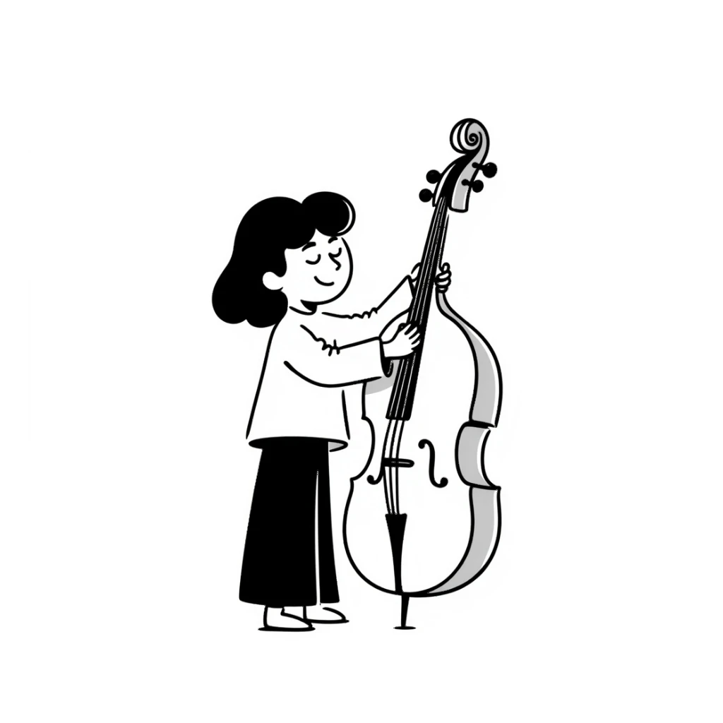 girl playing cello sticker