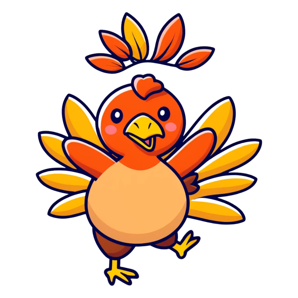 Dancing turkey sticker