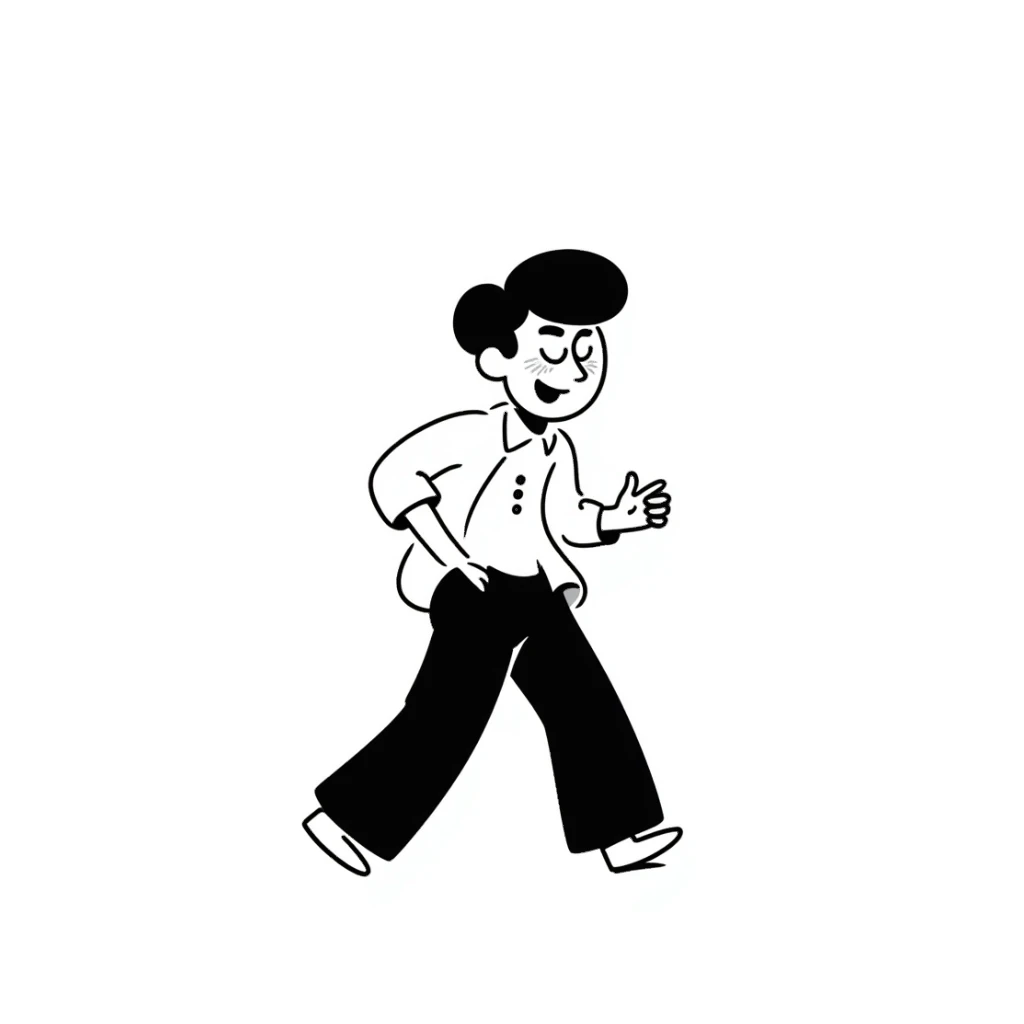 drunk man, hand drawn doodle style sticker