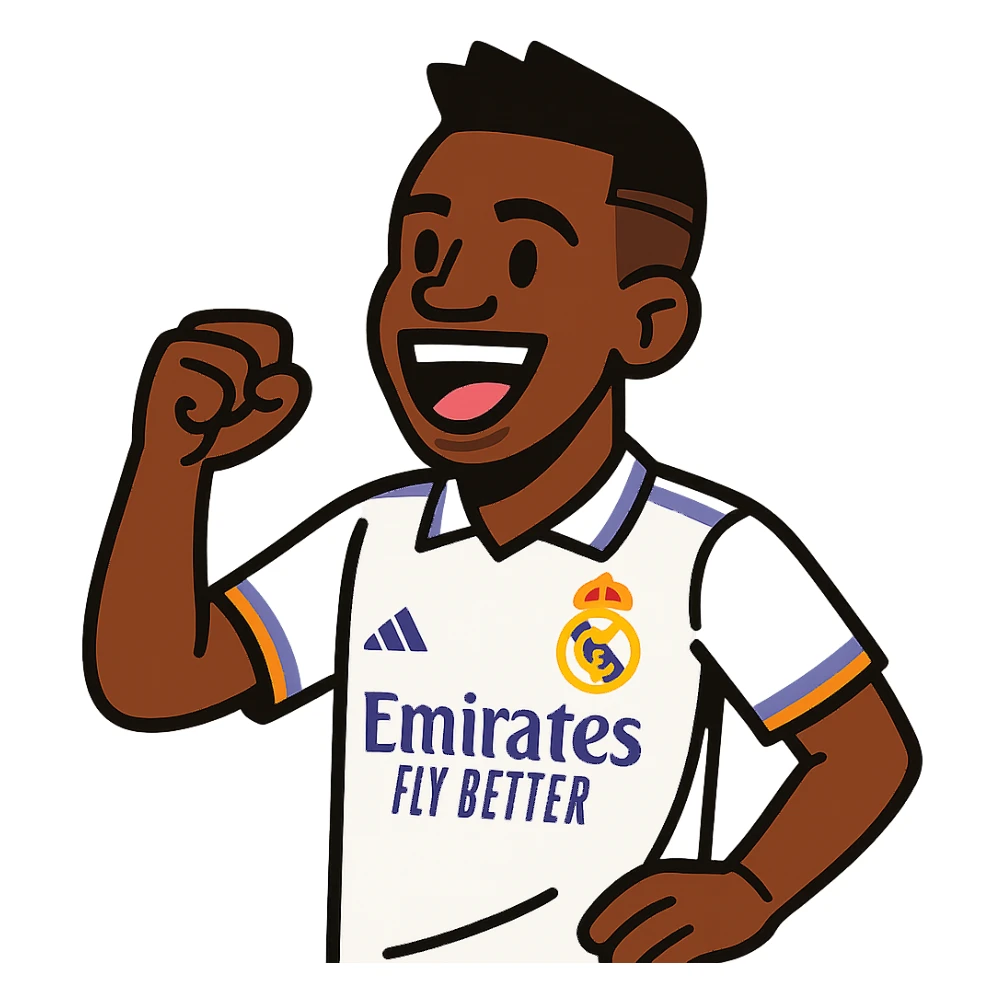 cartoon Vinicius Jr. sticker