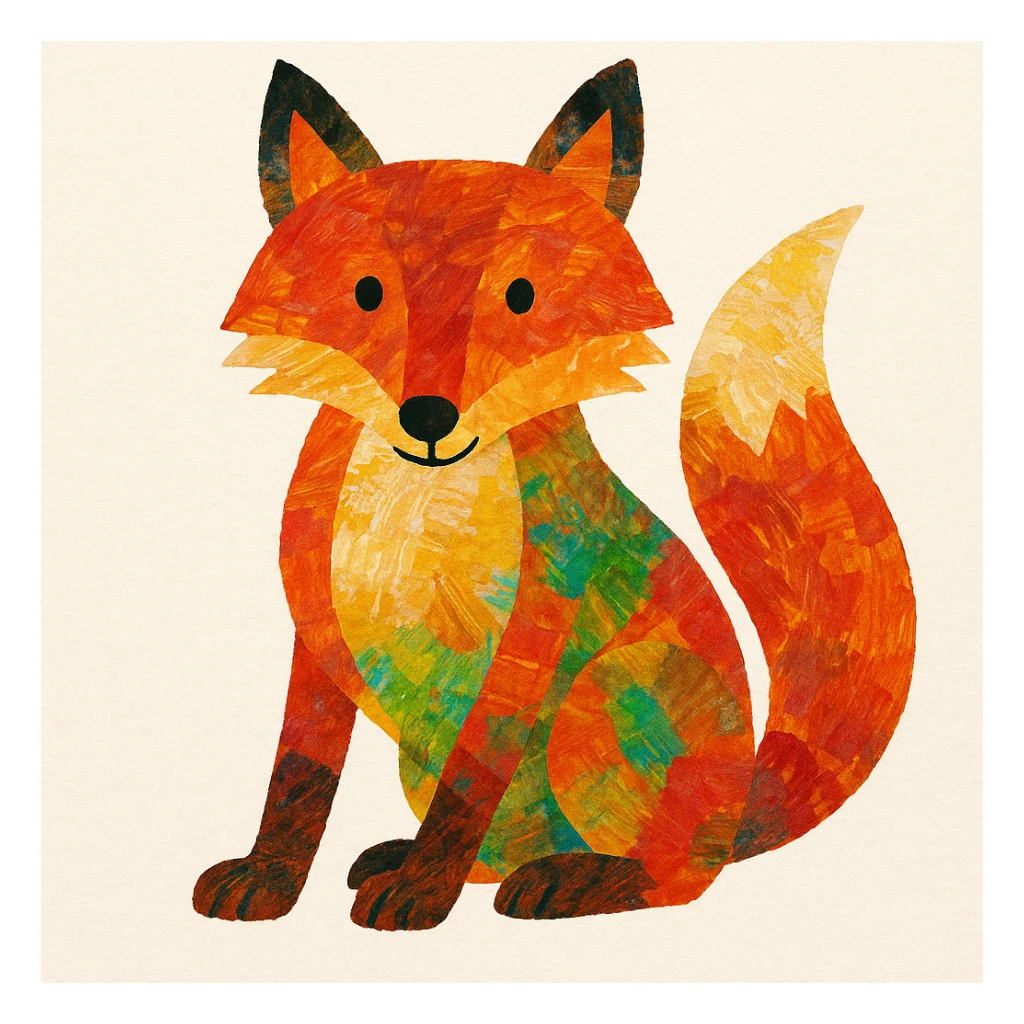 Eric carle fox sticker