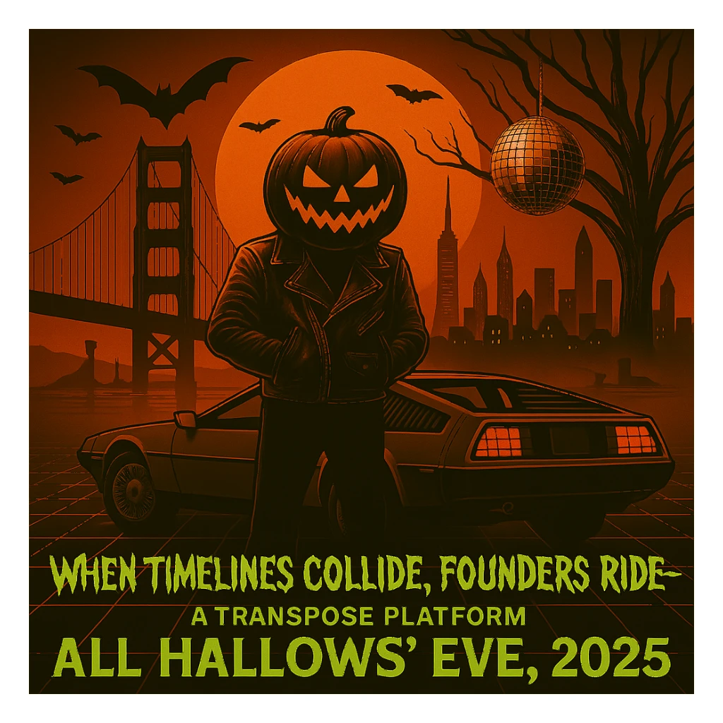 DO NOT CHANGE ANYTHING ELSE JUST MAKE THE FONT FOR WHEN TIMELINES COLLIDE, FOUNDERS RIDE, SPOOKY, RUNNY. KEEP THE SAME SIZE FONT.  sticker
