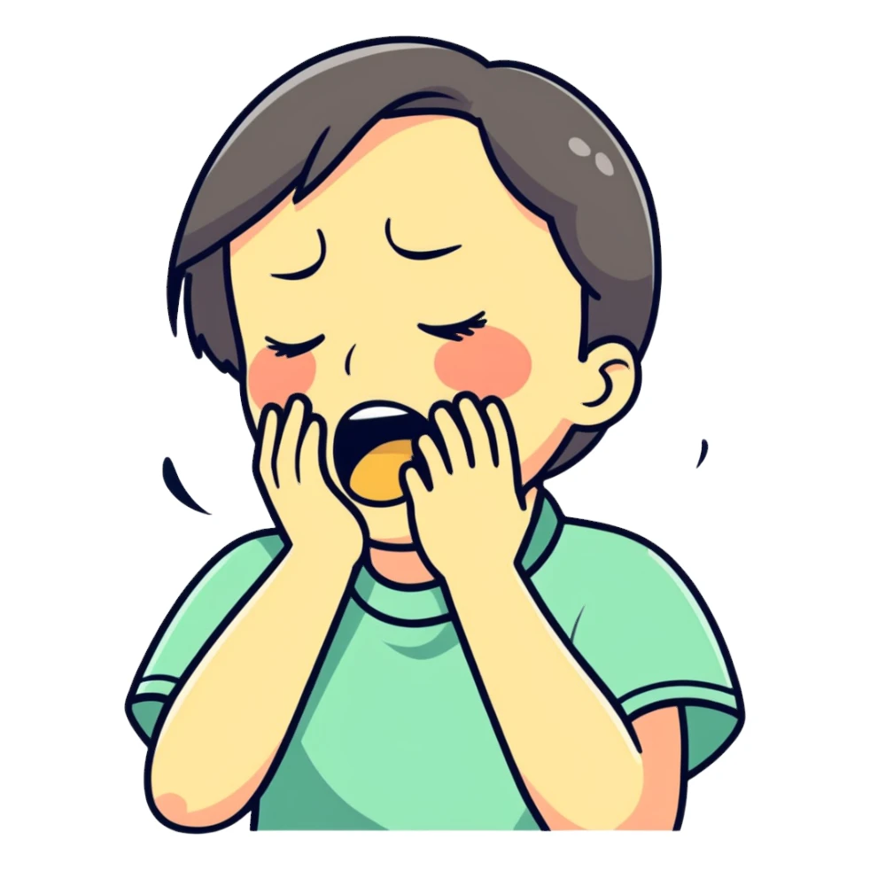 Someone chocking their self while crying  sticker