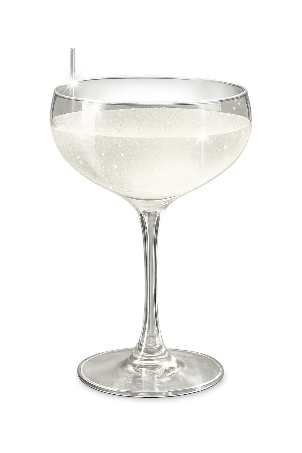 white sparkling cocktail glass sticker