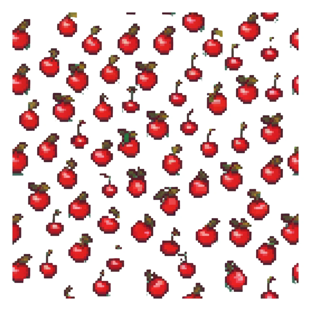 Cherry with anti-inflammatory properties, bright red fruit sticker