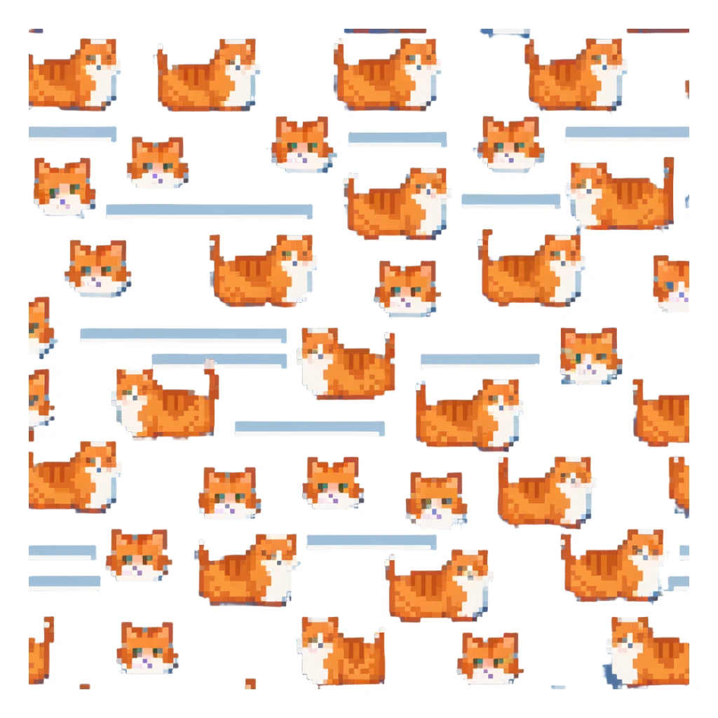 orange cat with stripes sticker
