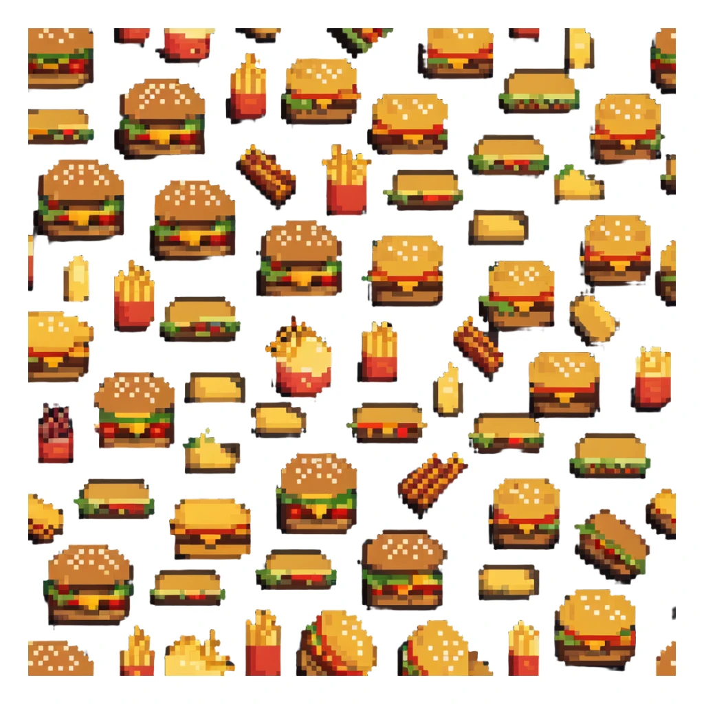 burger with fries sticker