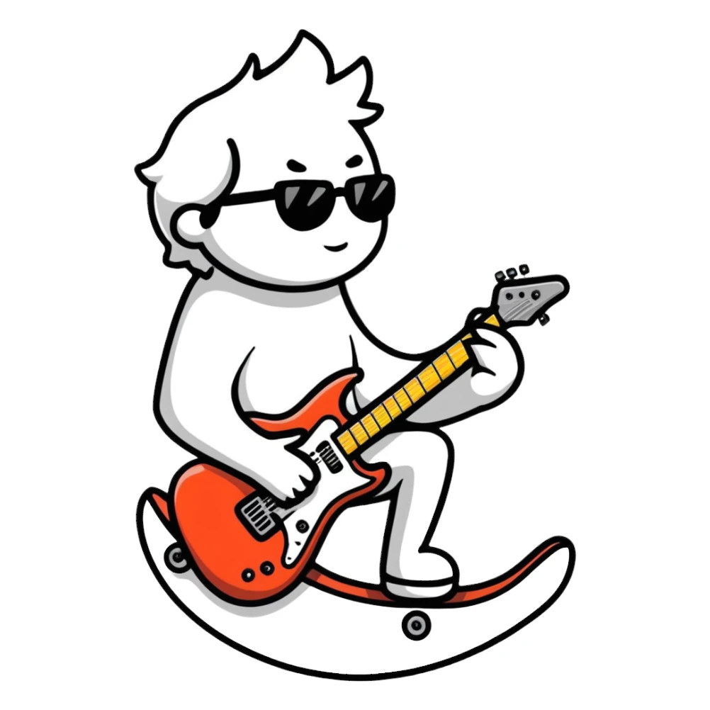 cool funny rocker sticker