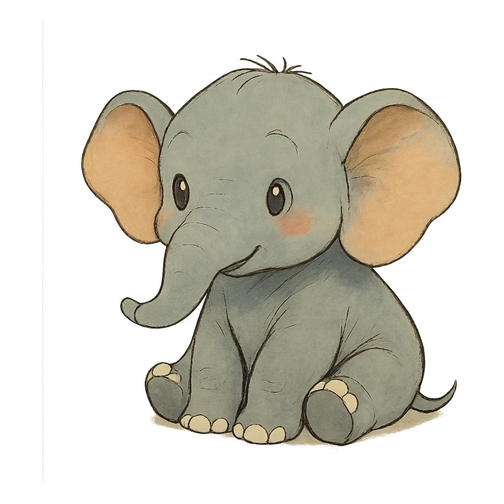 cute baby elephant sticker