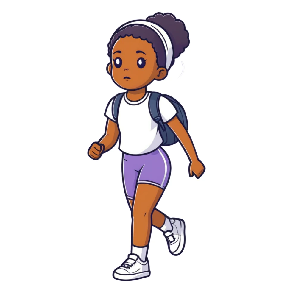 Black girl sweating sticker