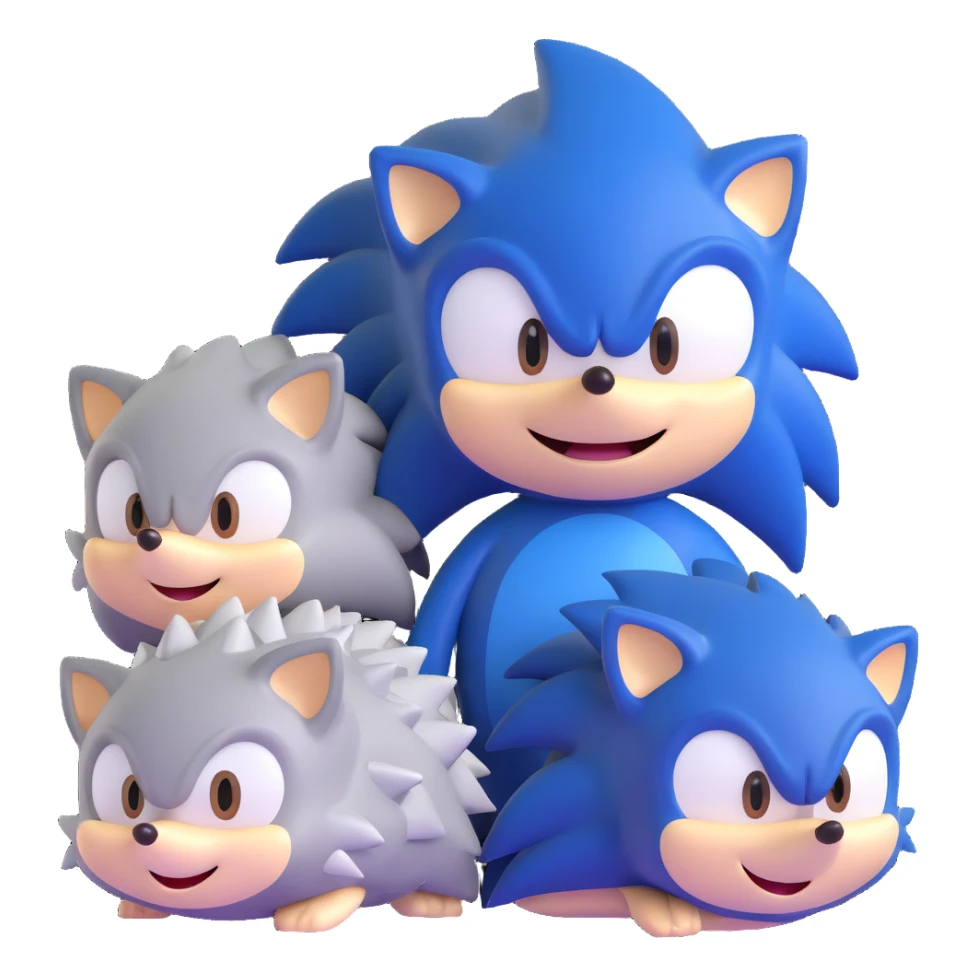 Sonic, Silver, and Shadow hedgehogs together sticker