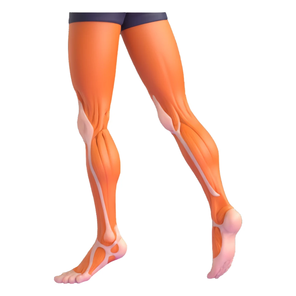 human leg showing calf muscle sticker