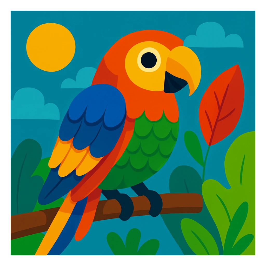 Parrot sticker