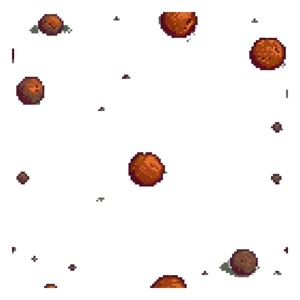 Mars with craters sticker