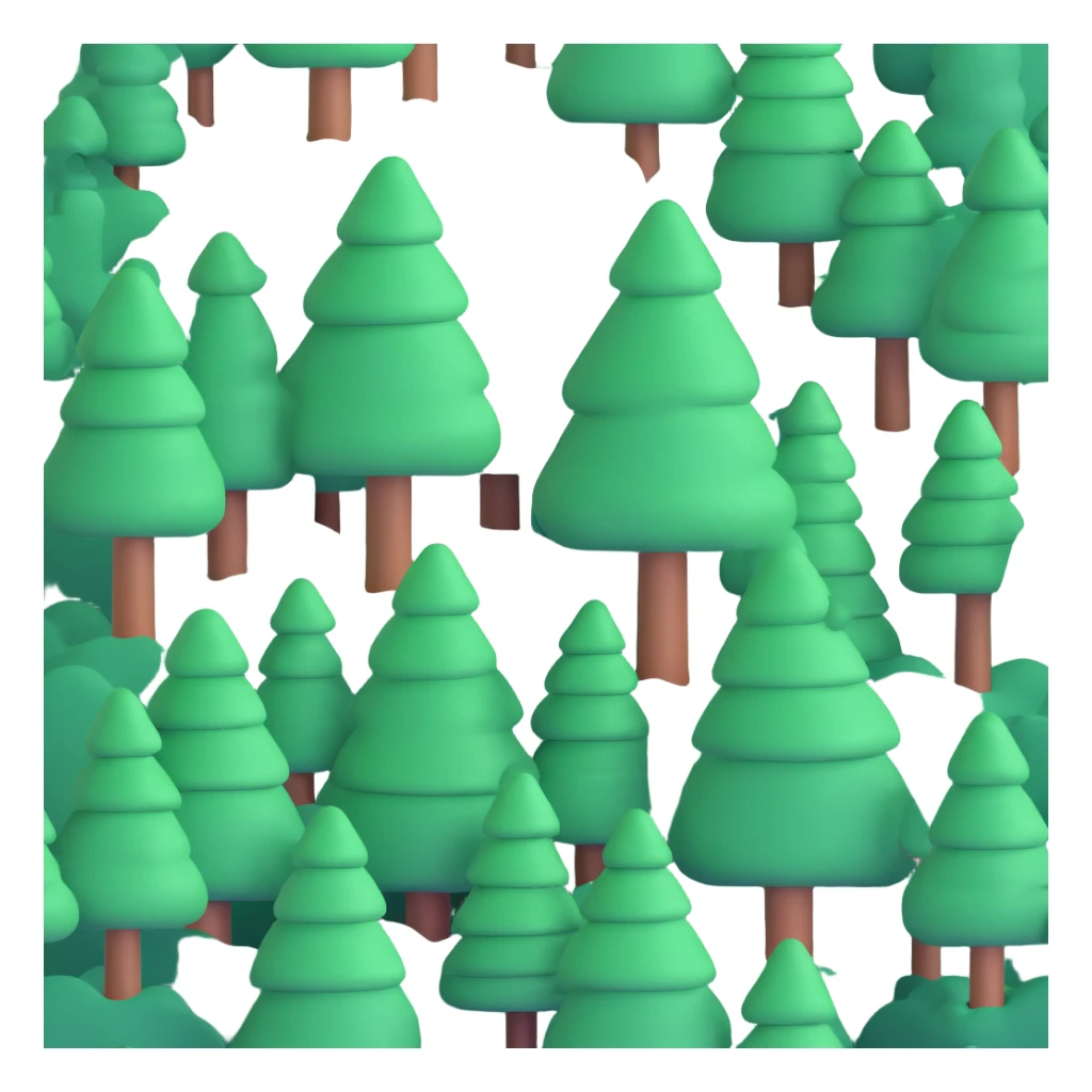 colorful tent in dense forest sticker