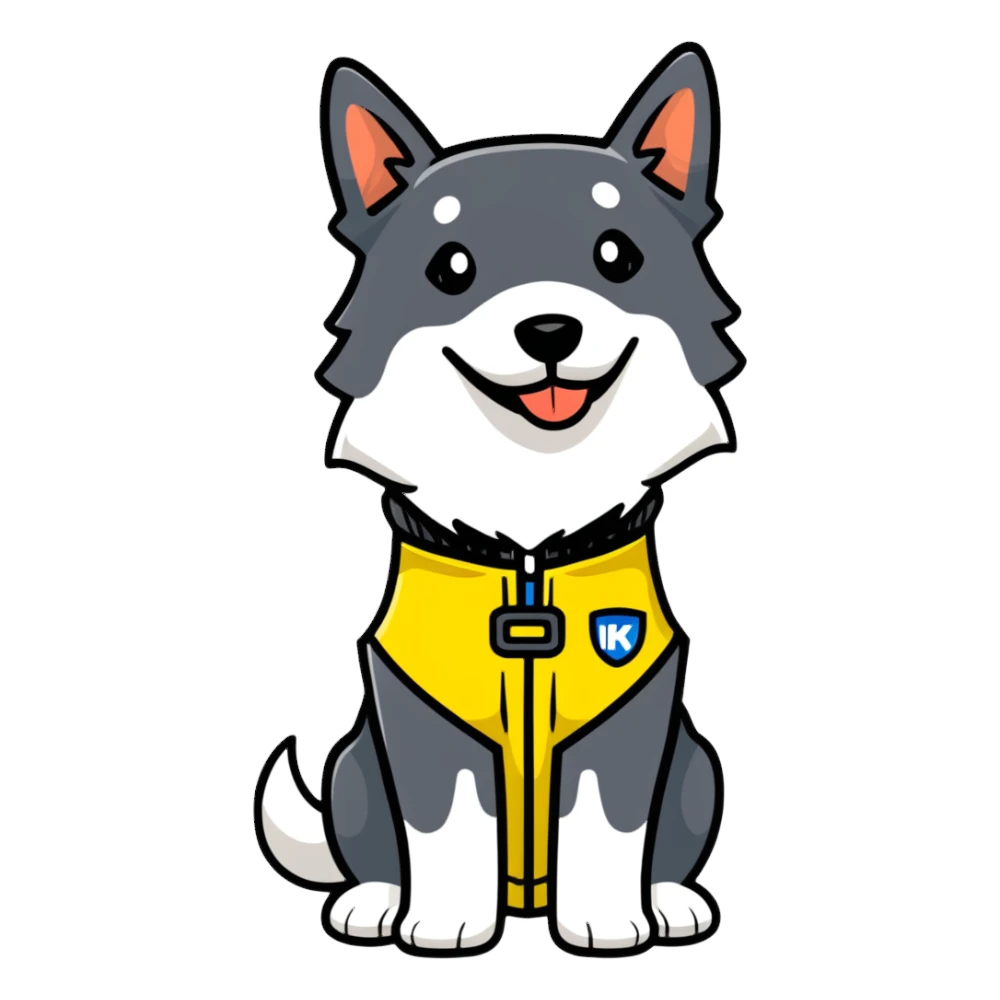 K9 unit dog with vest sticker