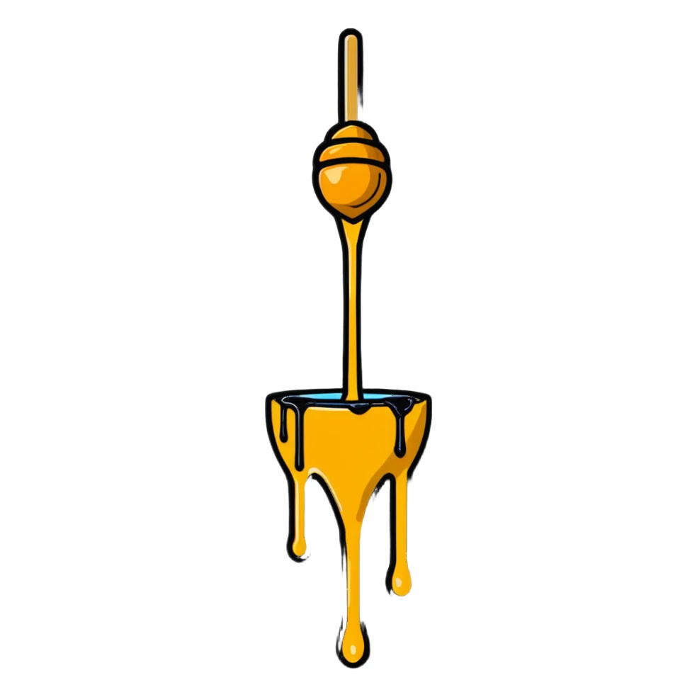 dripping honey sticker