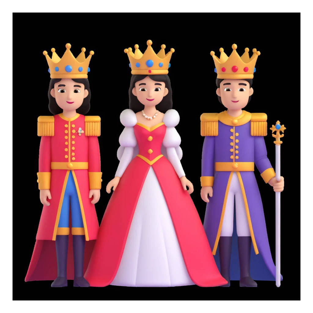 young king and queen posing sticker