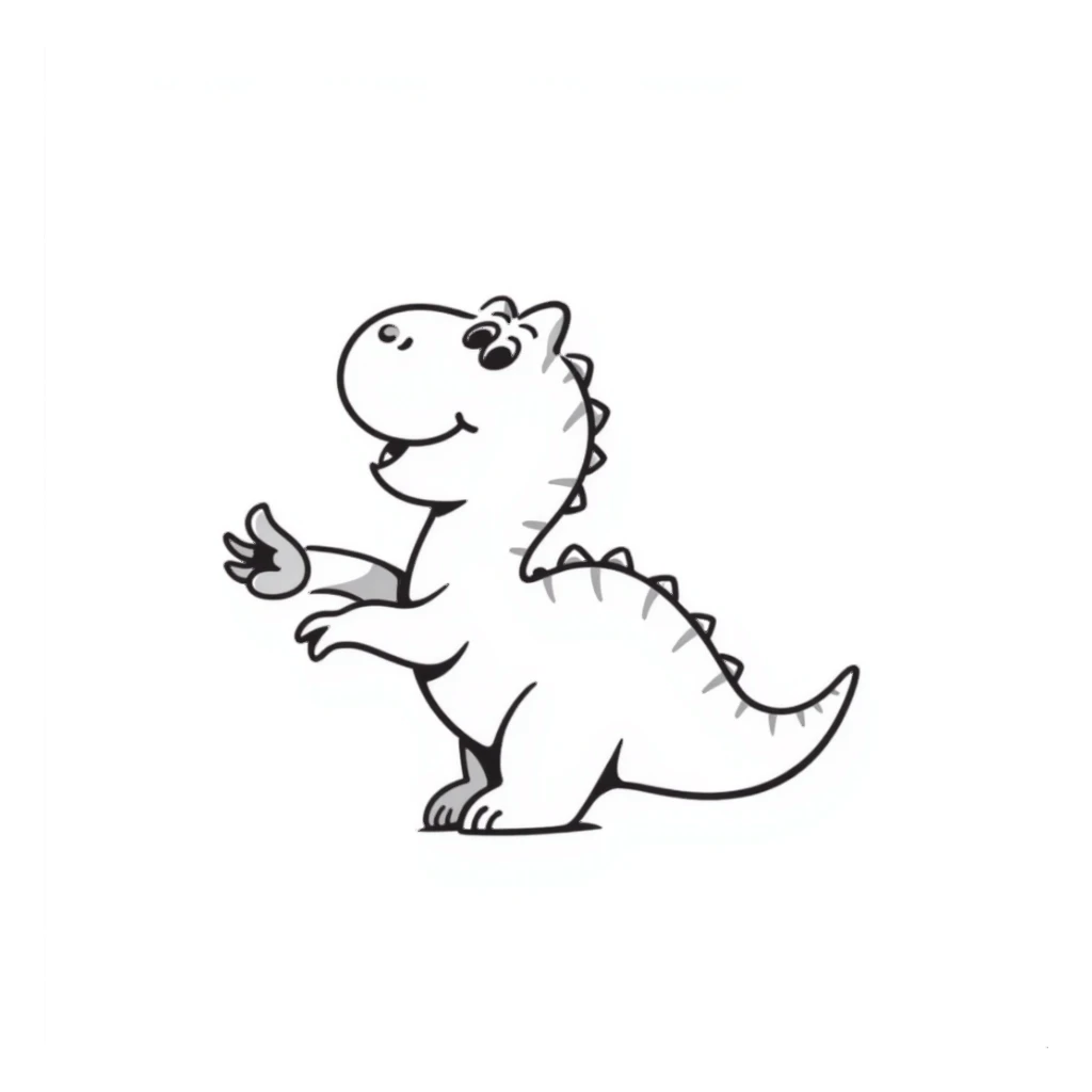 dinosaur flipping the bird sticker