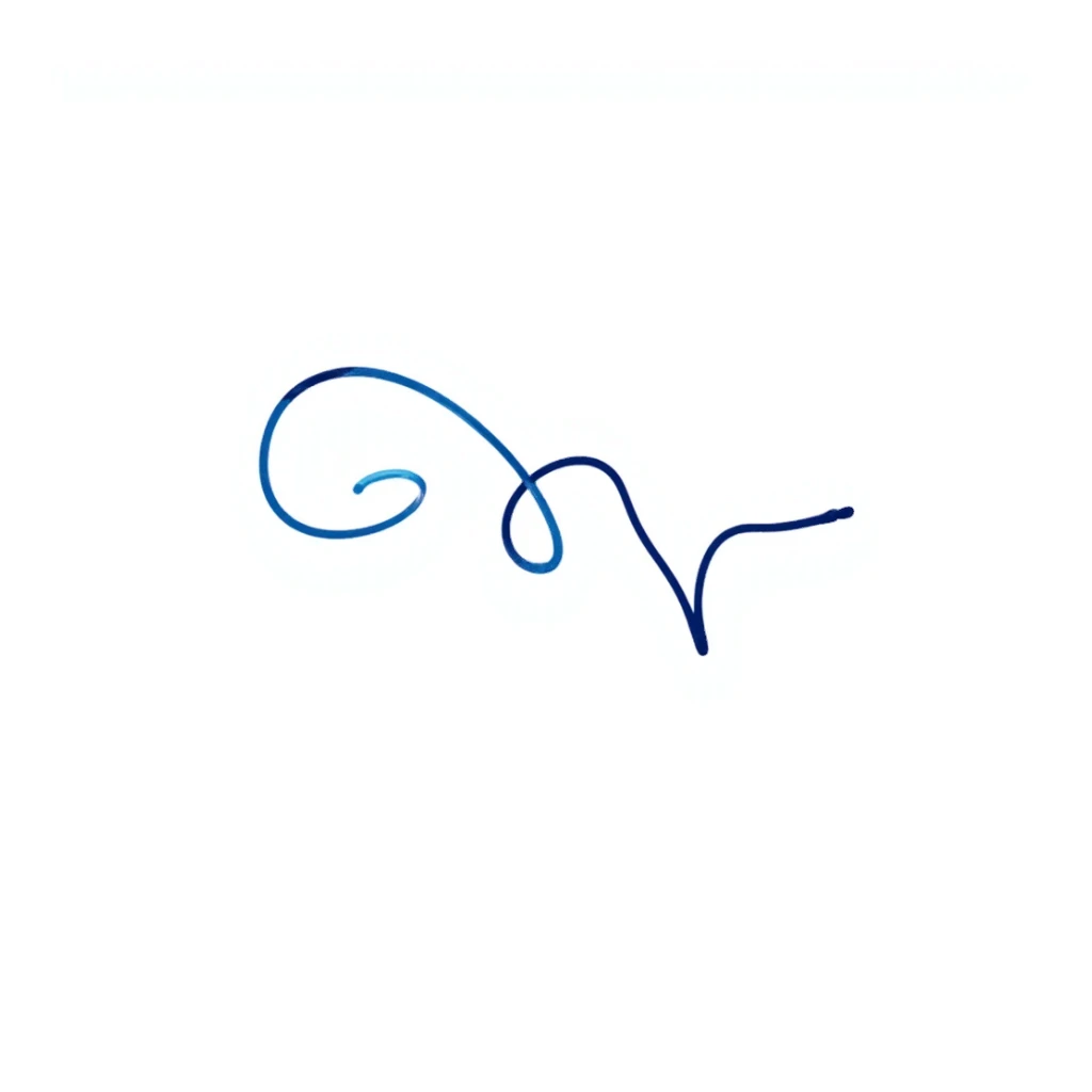 blue line hand drawn doodle style sticker