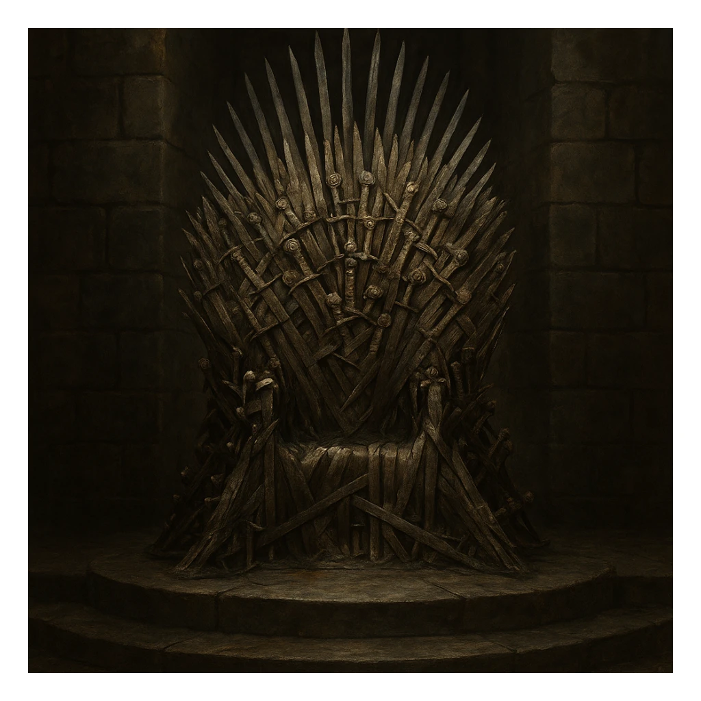 The iron throne, style 2 sticker