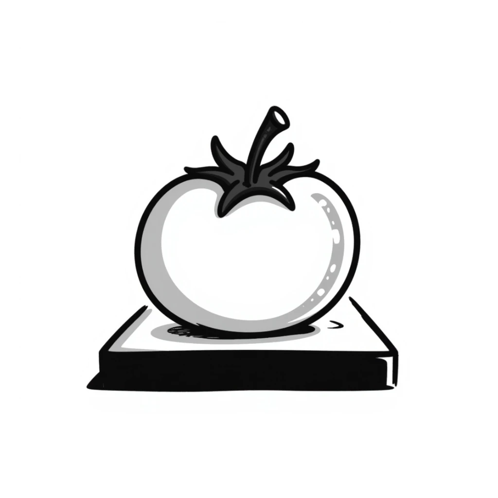 a tomato hand drawn doodle style sticker