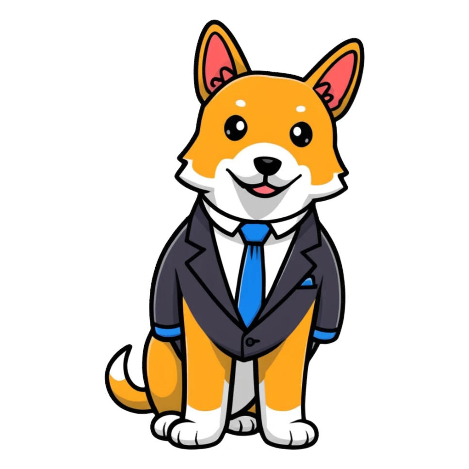 Dog boss sticker