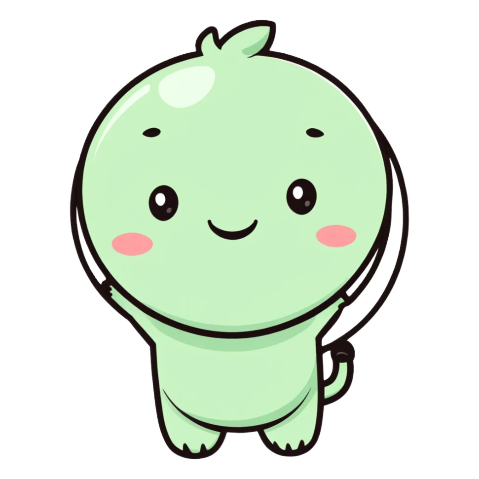 cute character smiling pose sticker