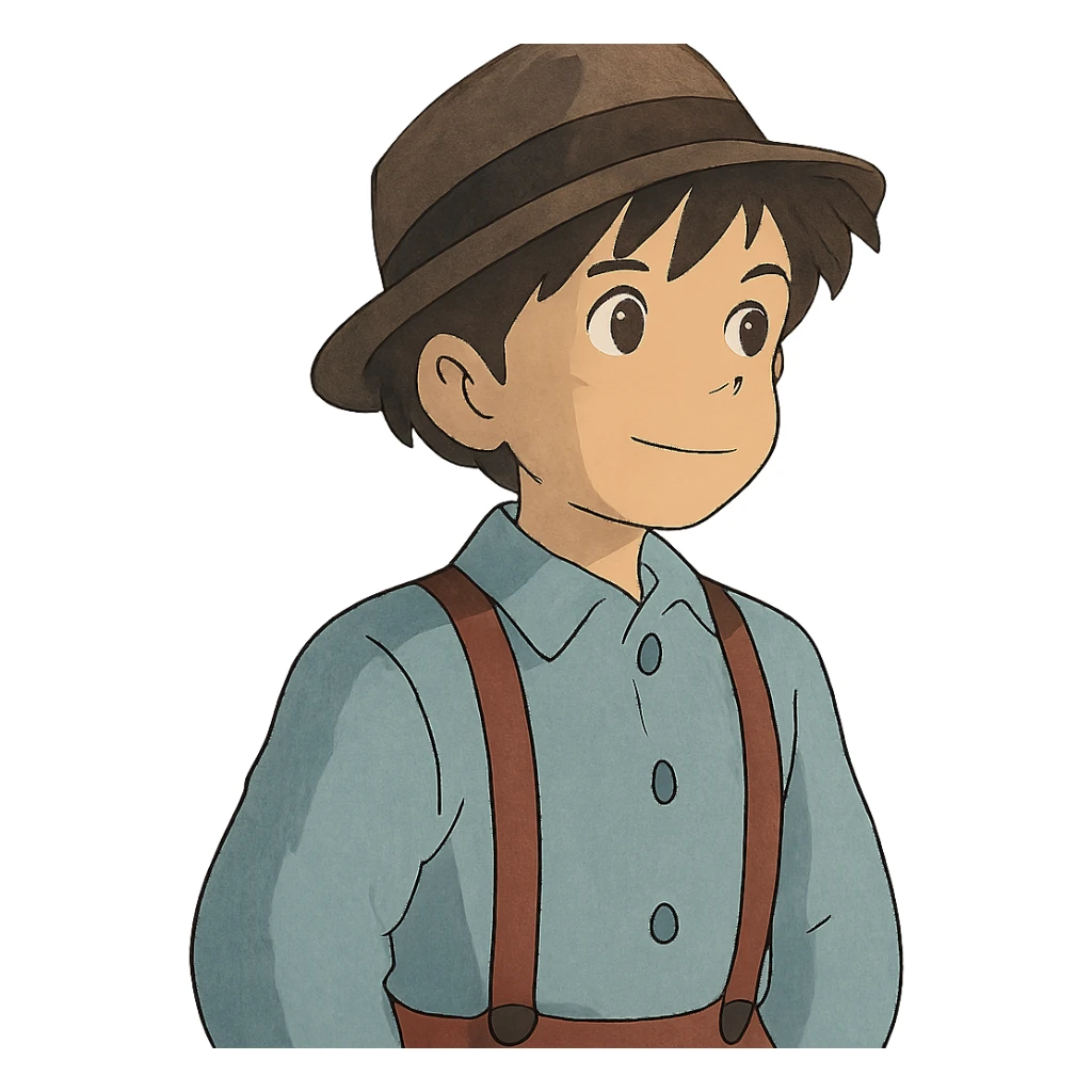 boy wearing a fedora sticker