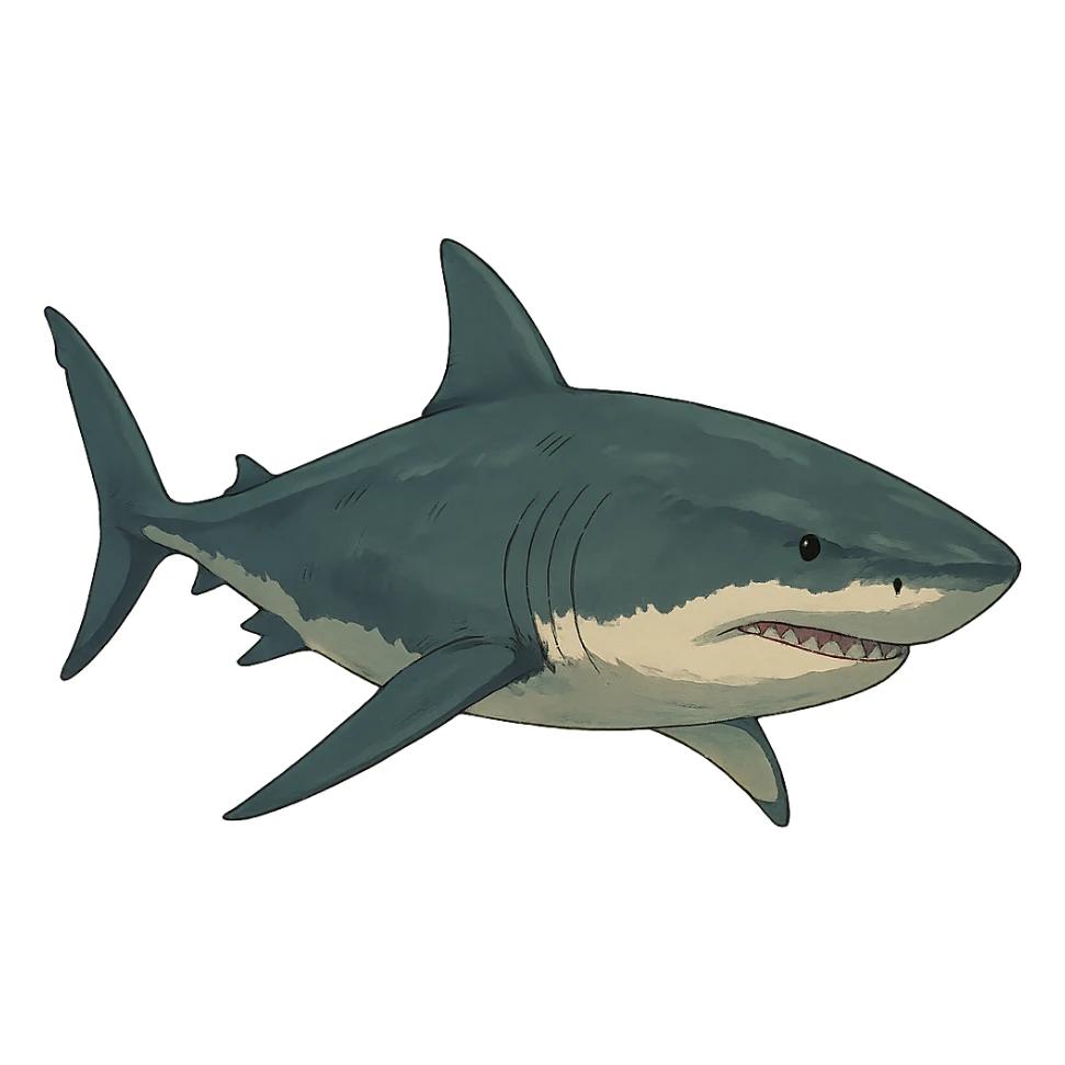 realistic shark sticker