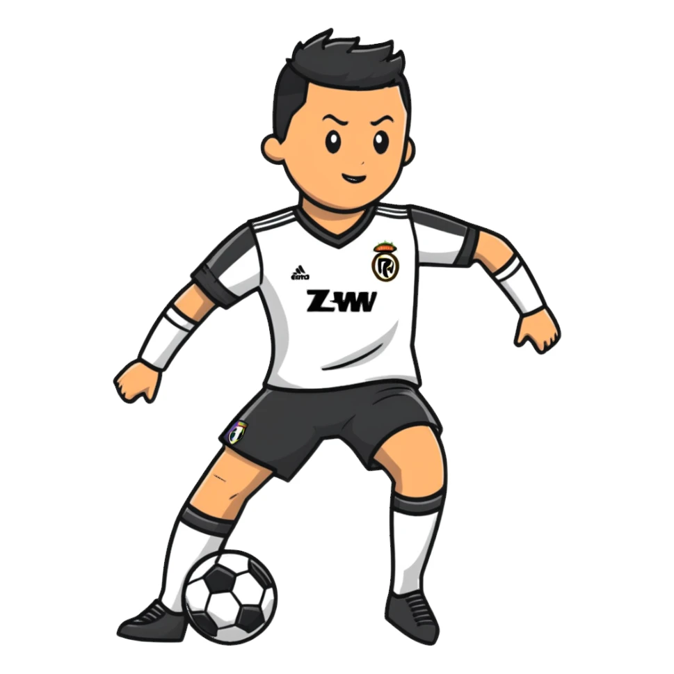 Ronaldo in action pose sticker