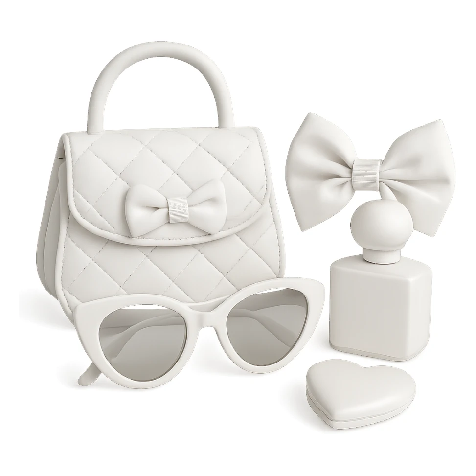 white  girly object, remove background  sticker