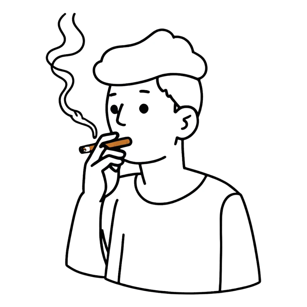 Man smoking  sticker
