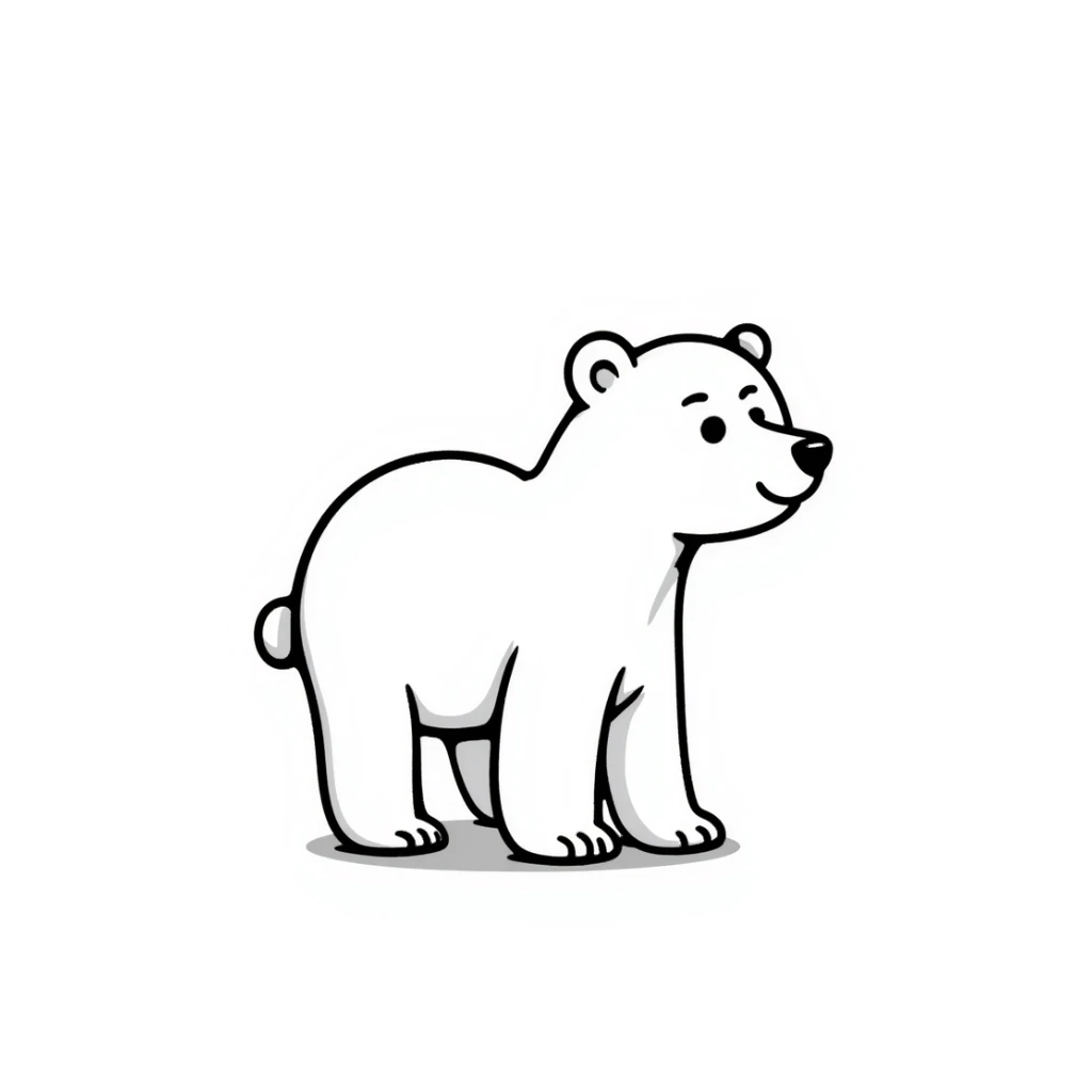 Polar bear sticker