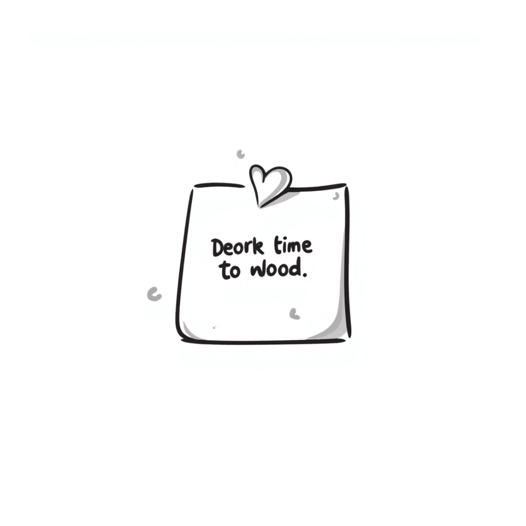 heart-shaped sticky note with handwritten text sticker