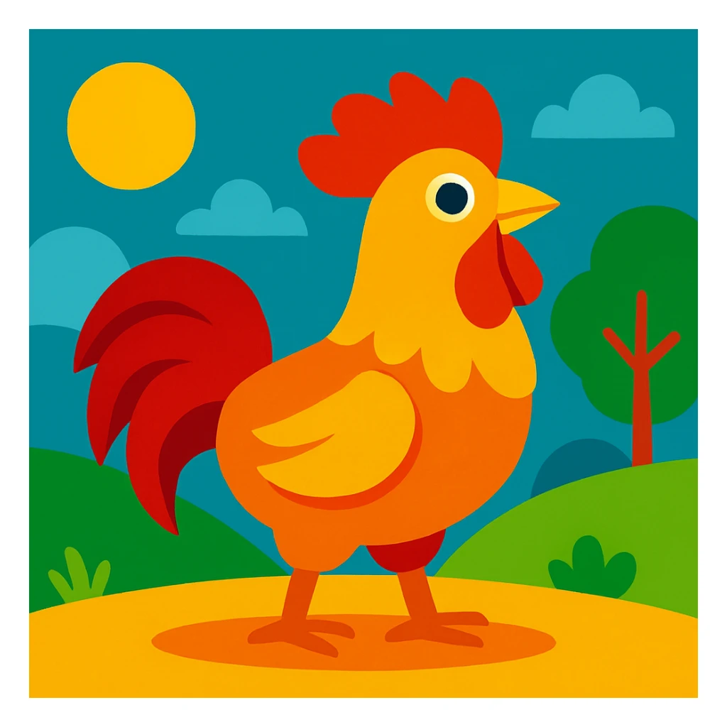 Rooster sticker