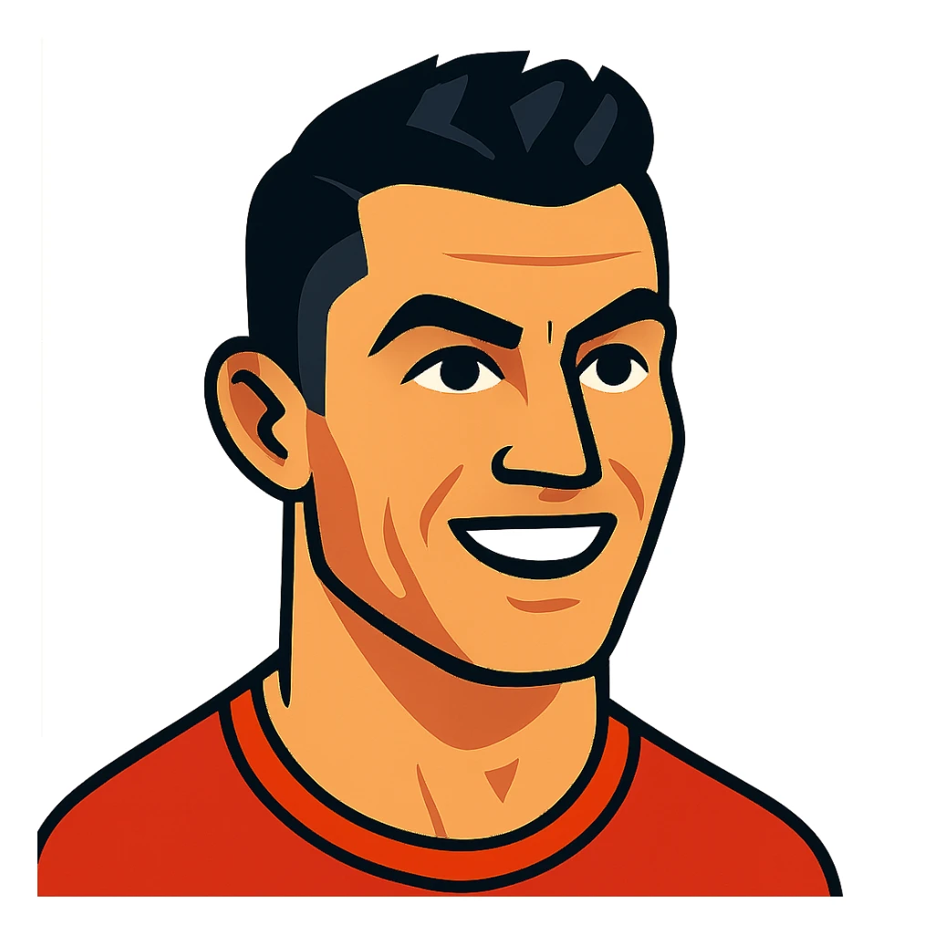 Cristiano Ronaldo's face sticker