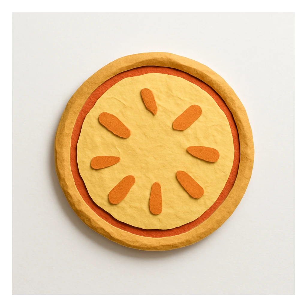 circular whole cheese pizza sticker