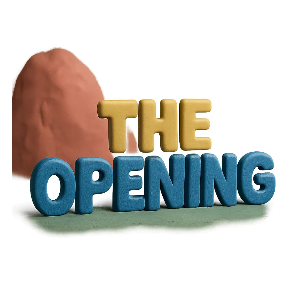 The Opening in claymation style sticker