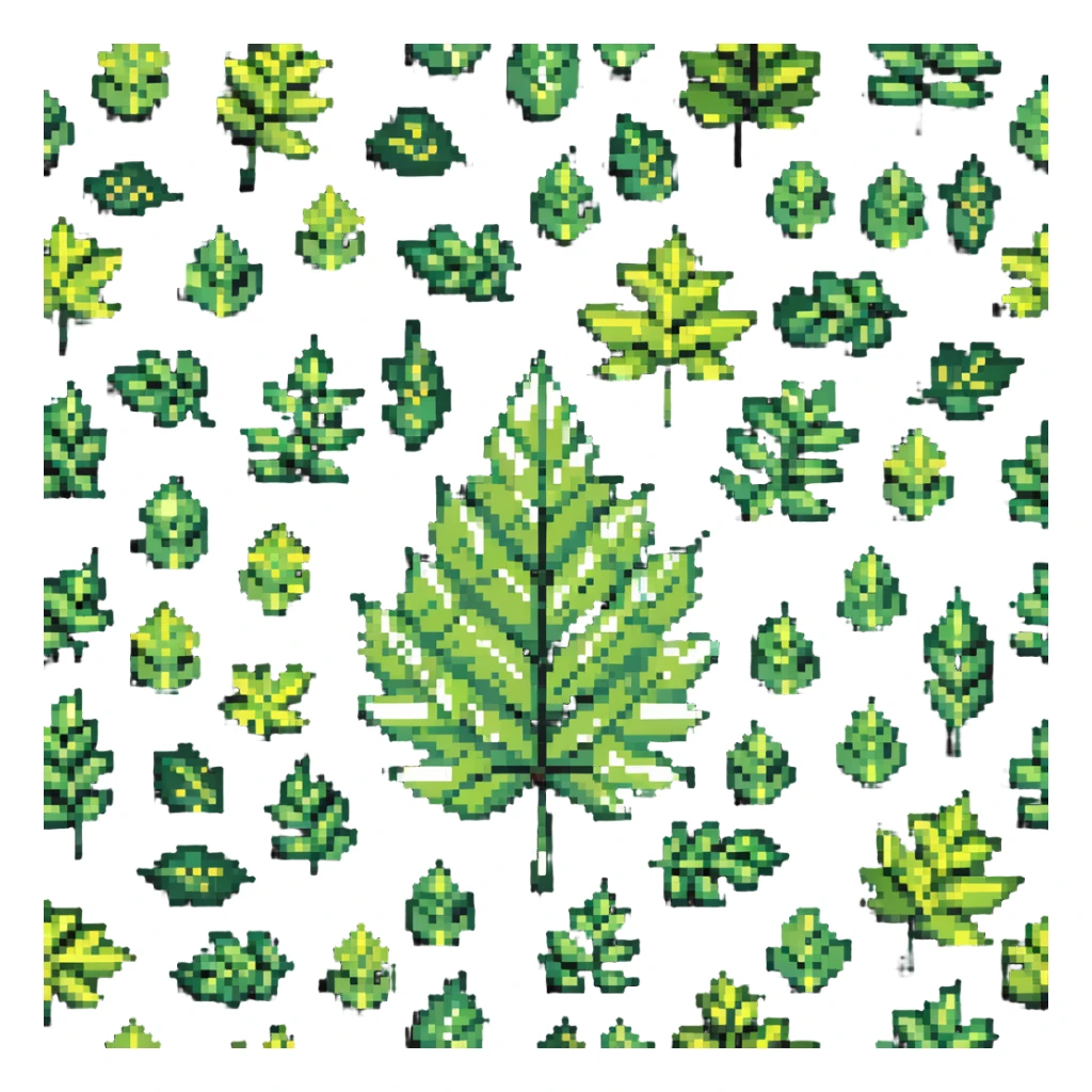 green leaf sticker