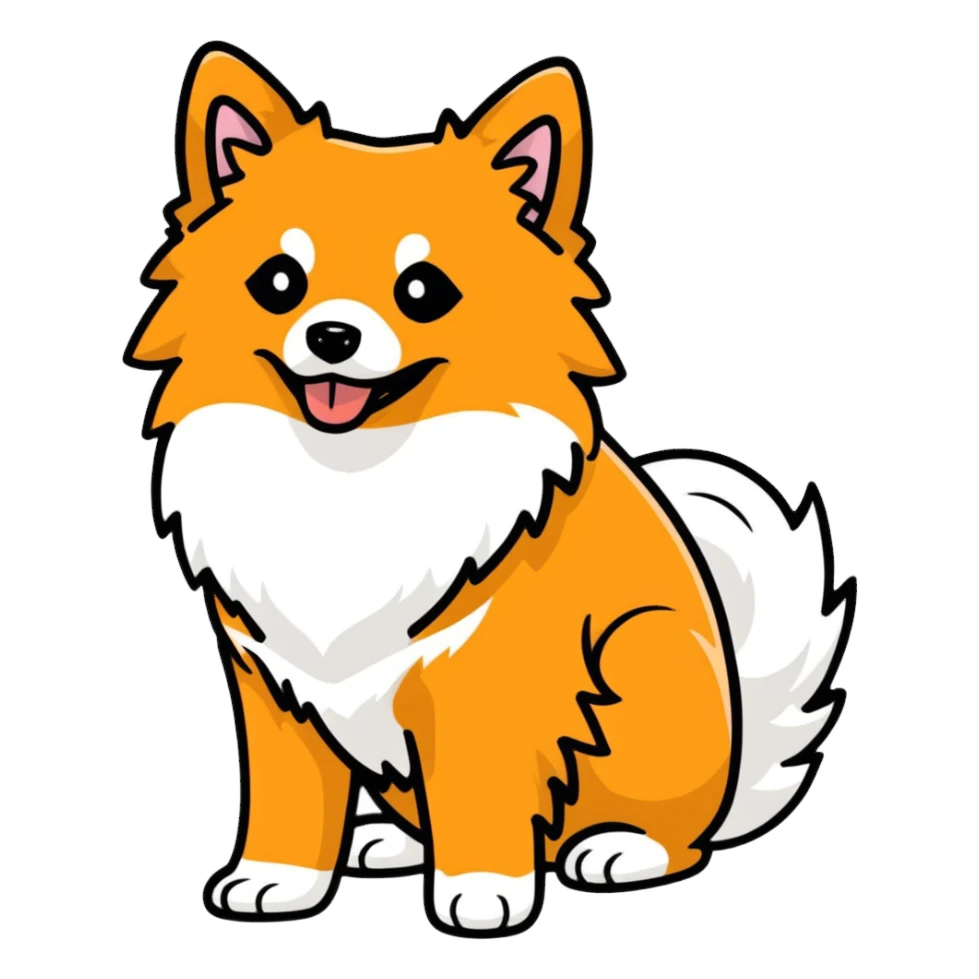 German Spitz dog sticker