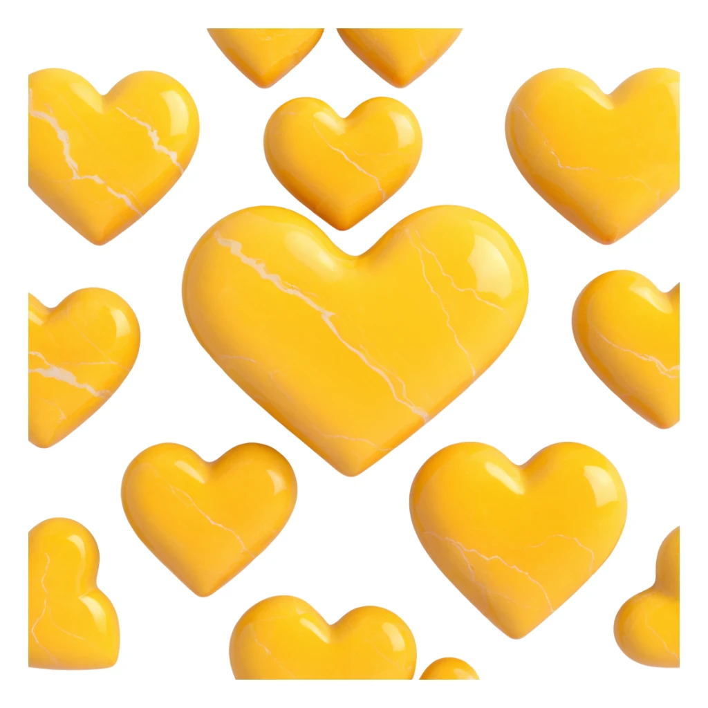 marble yellow heart sticker