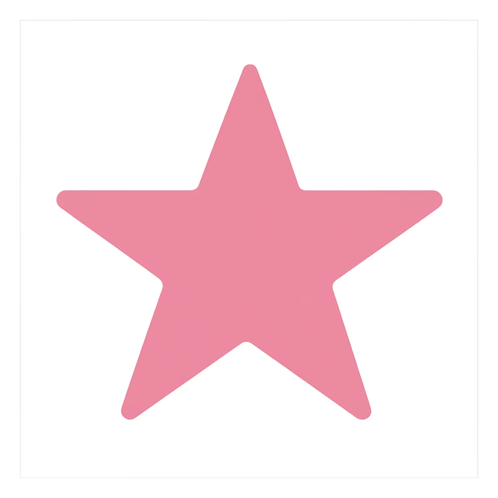 pink star sticker