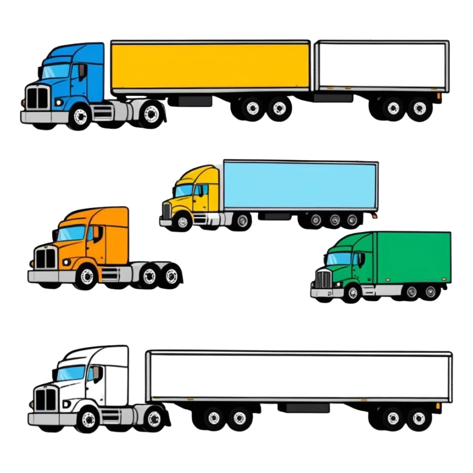 Semi trucks  sticker