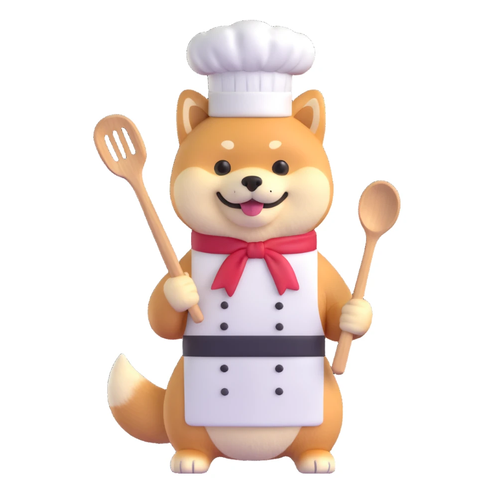 shiba inu cooking sticker
