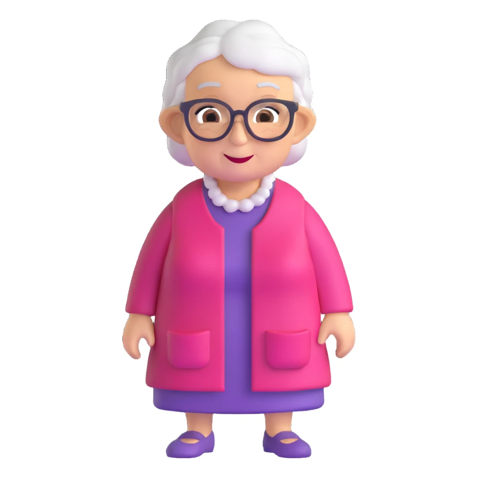 granny character sticker